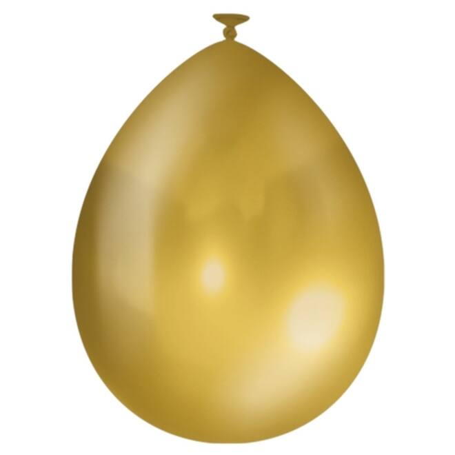 Balloons metallic 10 pcs Gold