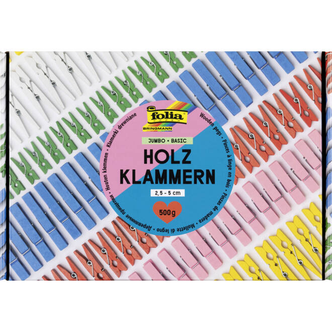 Wasknijpers Folia jumbo 500gram assorti