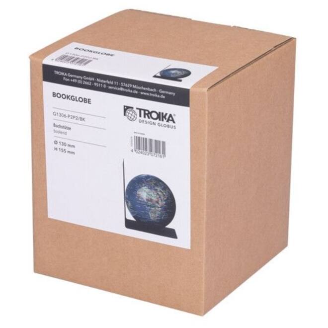 Boekensteun Troika met magnetische globe 13cm blauw-groen