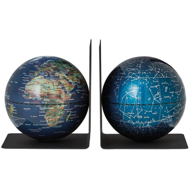 Boekensteun Troika met magnetische globes 13cm set à 2 stuks assorti