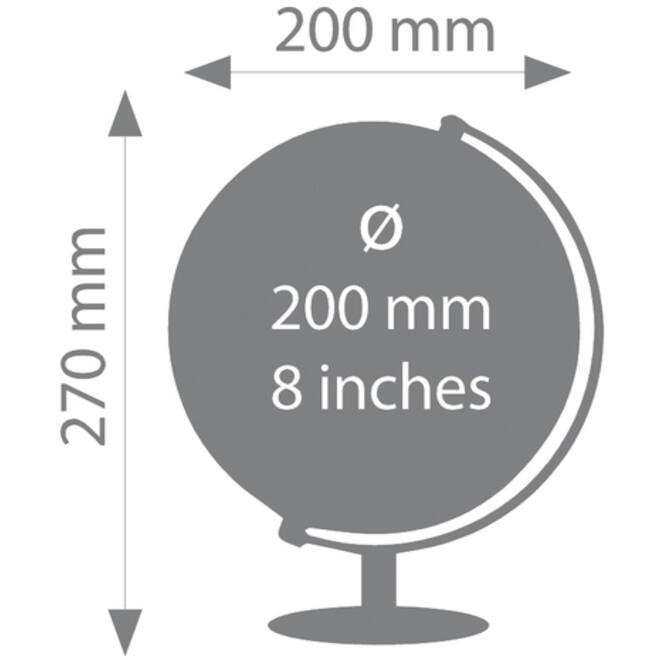 Globe Troika 20cm zwart-zilver