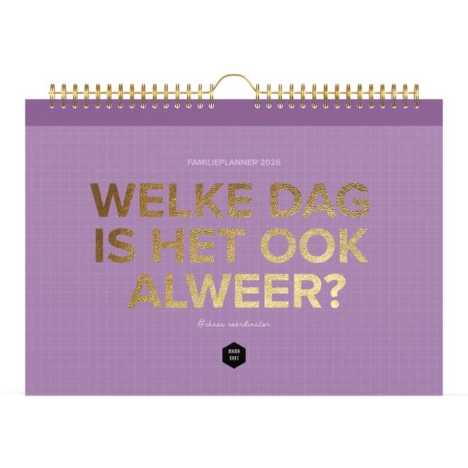 Familiekalender 2026 Lannoo 310x220 Mama Baas 7dagen/1pagina