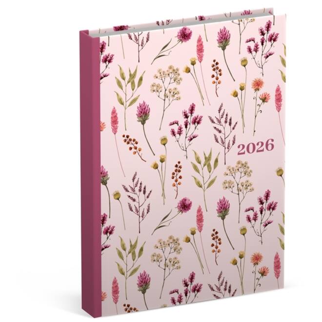 Agenda 2026 Lannoo pocket Flowers Bouquet 7dagen/2pagina's roze