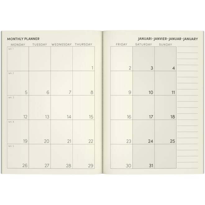 Agenda 2026 Lannoo pocket Flowers Bouquet 7dagen/2pagina's roze