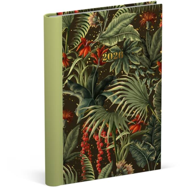 Agenda 2026 Lannoo 120x160 Botanic 7dagen/2pagina's zwart groen