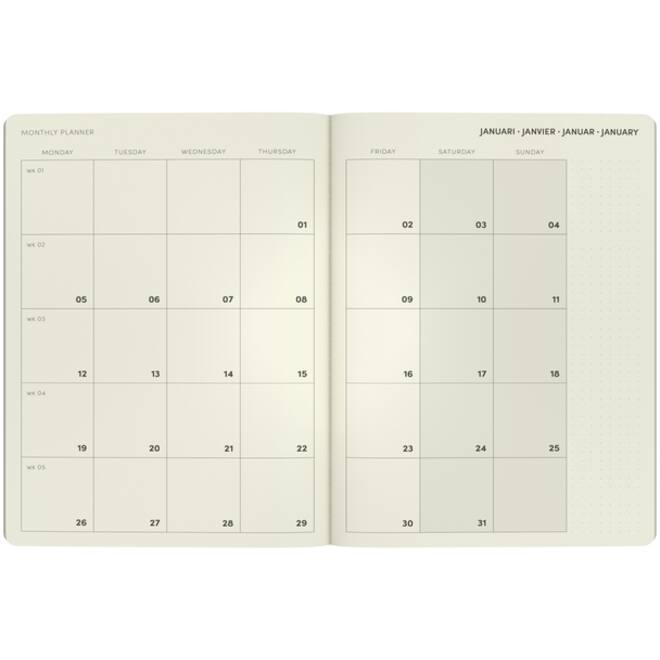 Agenda 2026 Lannoo bureau A5 QC Colour 7dagen/2pagina's roze