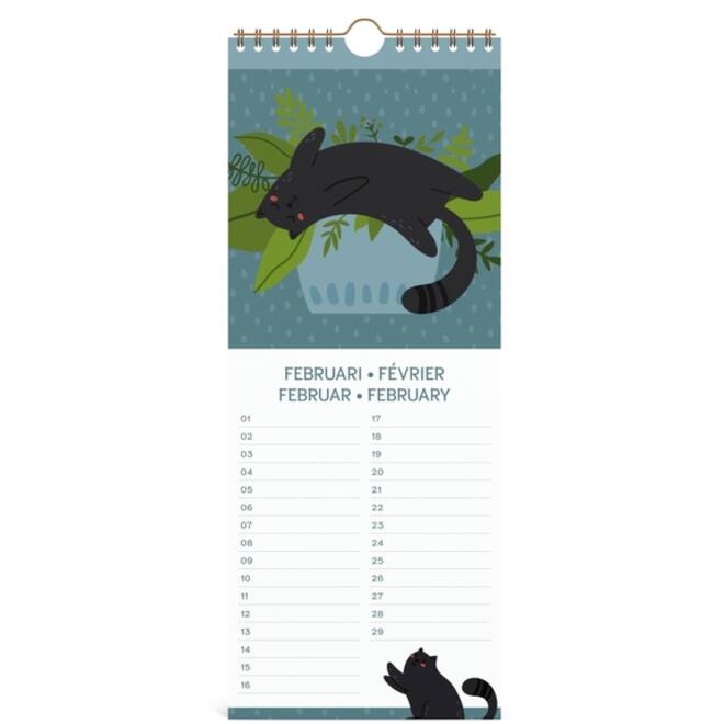 Verjaardagskalender Lannoo 130x325 Cats