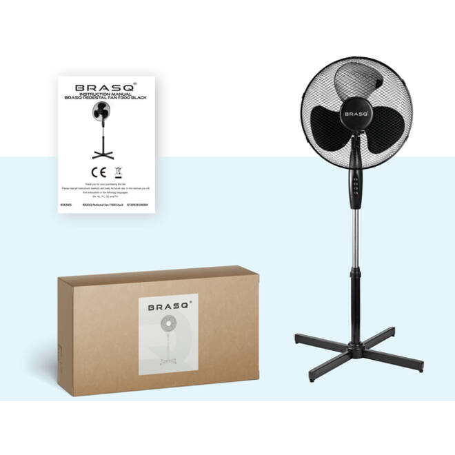 Statiefventilator BRASQ F300 Ø 40cm zwart