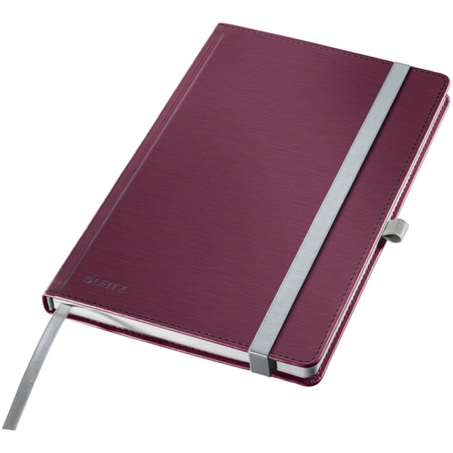 Notitieboek Leitz Style A5 lijn 160 pagina's 100gr rood