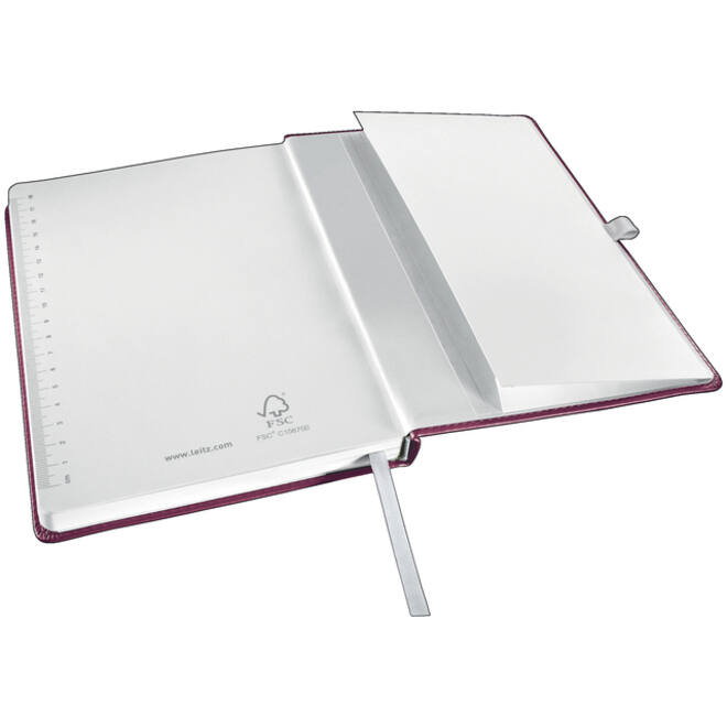 Notitieboek Leitz Style A5 lijn 160 pagina's 100gr rood