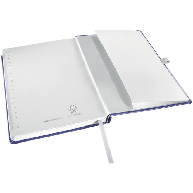 Notitieboek Leitz Style A5 lijn 160 pagina's 100gr blauw