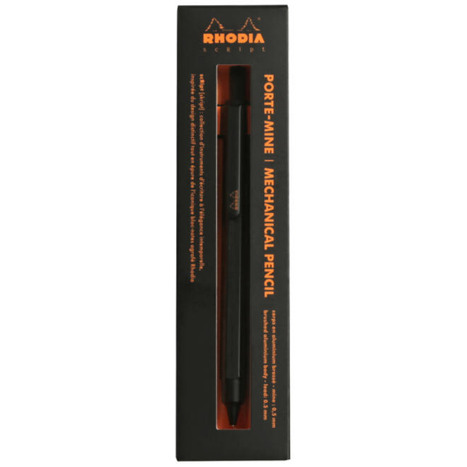 Vulpotlood Rhodia scRipt 0.5mm zwart
