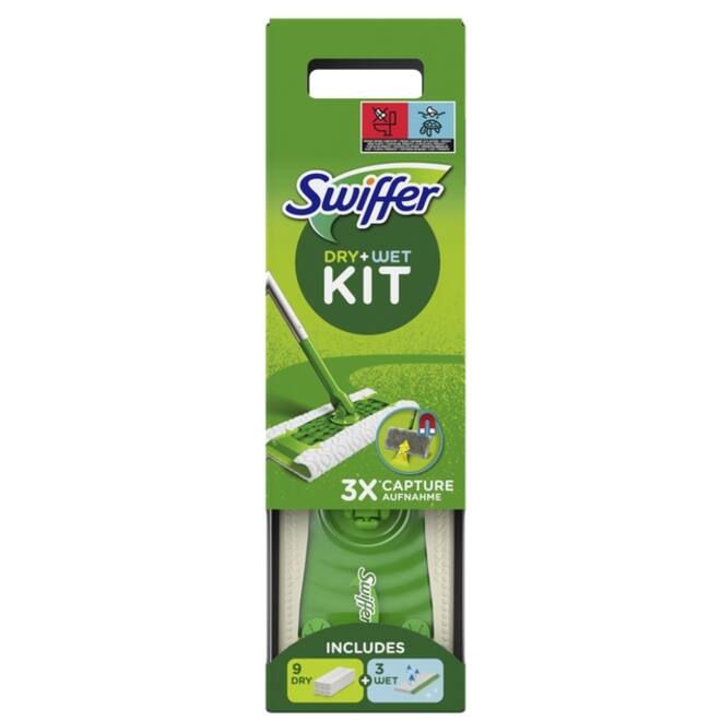 Vloerwissysteem Swiffer starterskit 8 dry en 3 wet