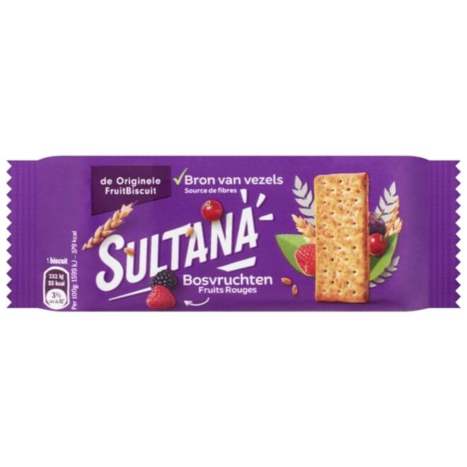 Fruitbiscuit Sultana bosvruchten 3-pack