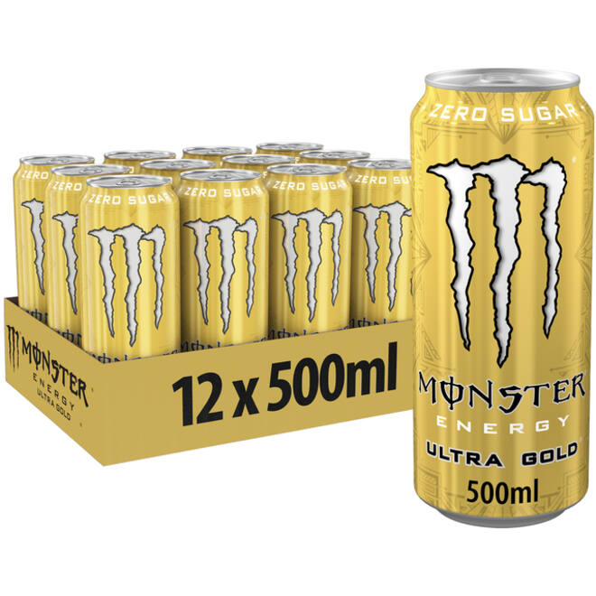 Energiedrank Monster ultra gold suikervrij blik 500ml