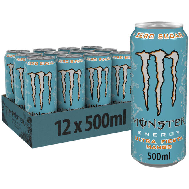 Energiedrank Monster ultra fiesta mango suikervrij blik 500ml