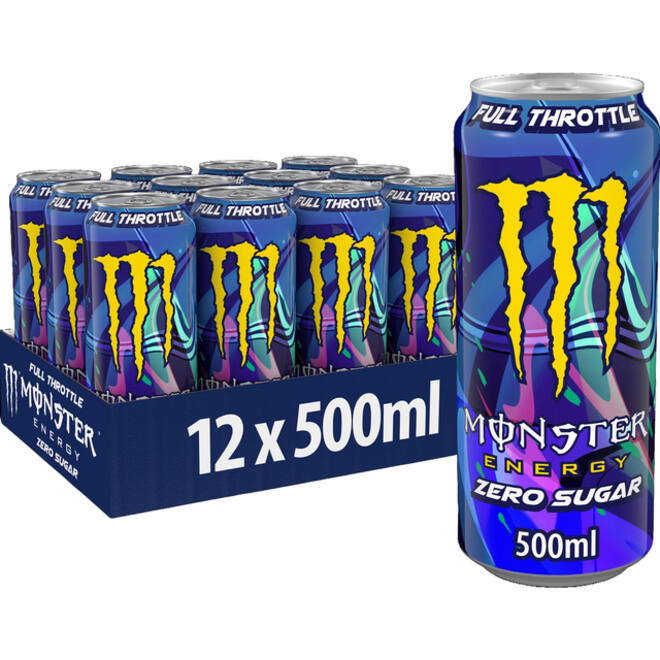 Energiedrank monster full throttle suikervrij blik 500ml