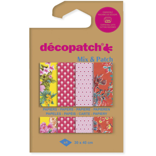 Hobbypapier Décopatch 30x40cm set à 4 vel thema Wandeling in Kyoto