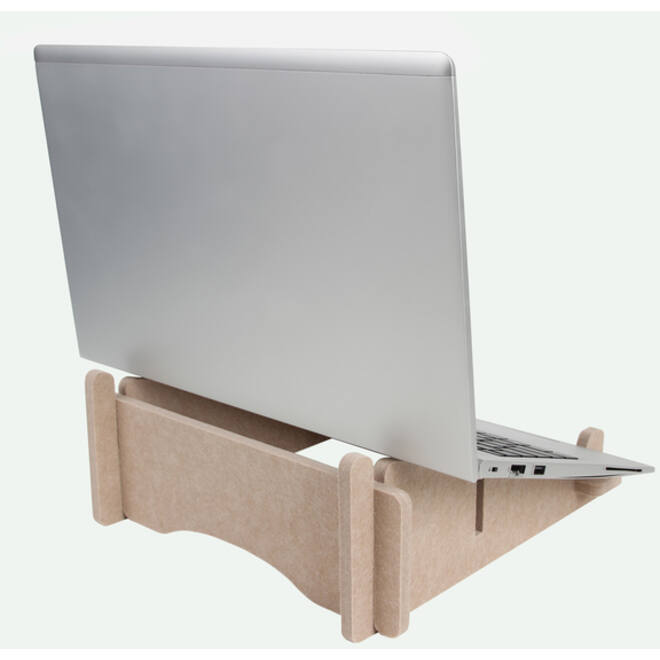 Laptopstandaard Quantore gerecycled vilt zand
