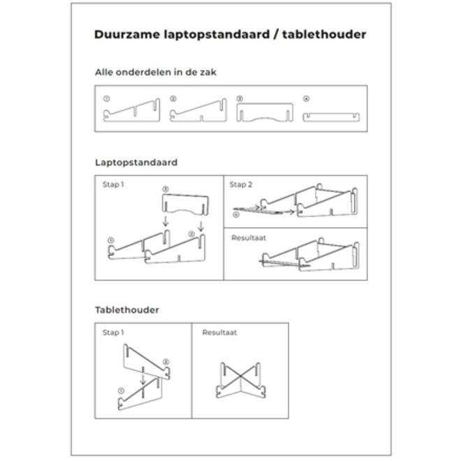 Laptopstandaard Quantore gerecycled vilt zand