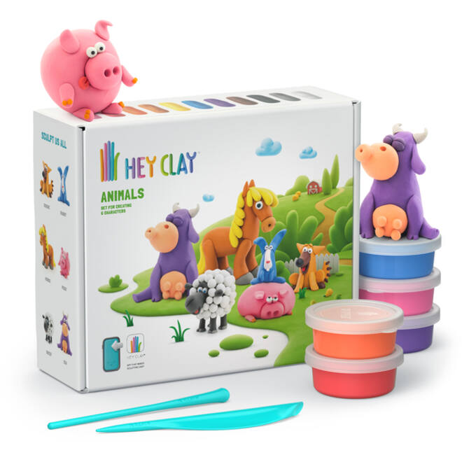 Klei Hey Clay dieren set à 15 delen