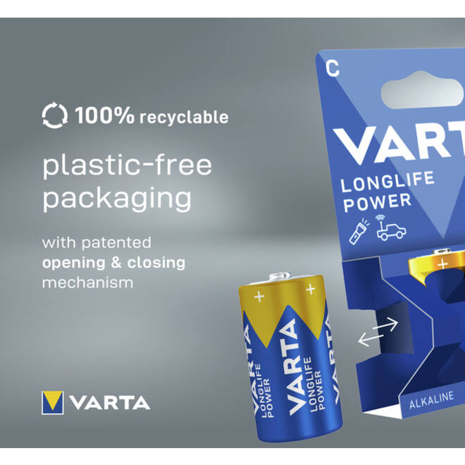 Batterij Varta Longlife Power 2x C