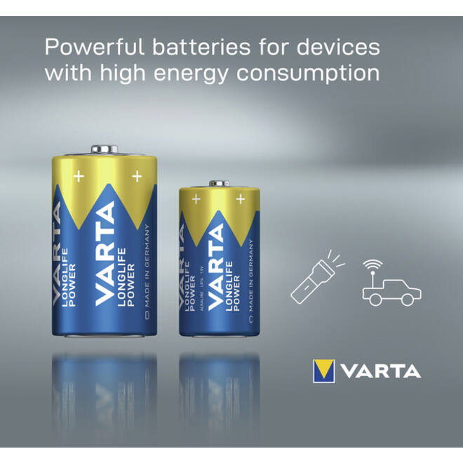 Batterij Varta Longlife Power 2x C