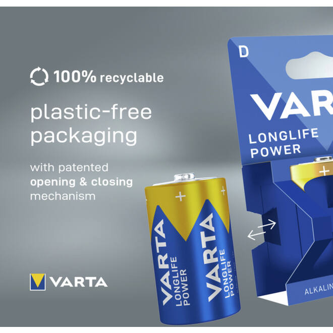 Batterij Varta Longlife Power 2x D