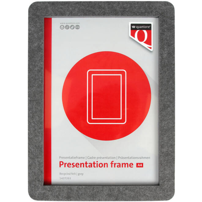 Presentatieframe Quantore A4 gerecycled vilt grijs