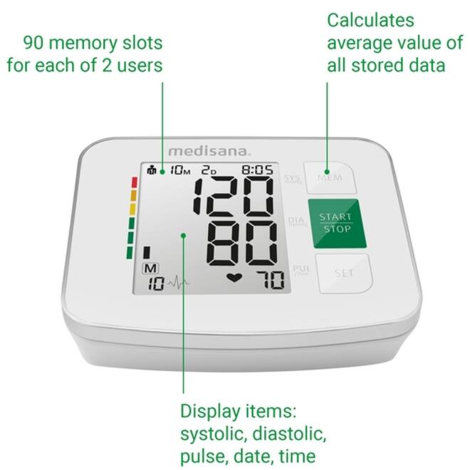 Bovenarmbloeddrukmeter Medisana BU 512