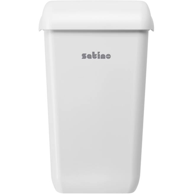 Afvalbak Satino open inworp 23 liter wit 332580