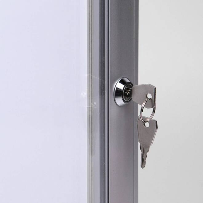 Vitrinebord Quantore luxe 8x A4 B1 gecertificeerd zilver