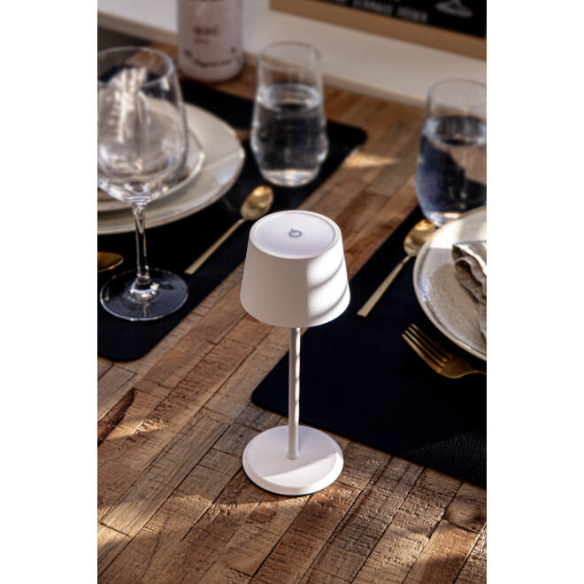 Tafellamp Securit MonteCarlo LED oplaadbaar dimbaar wit