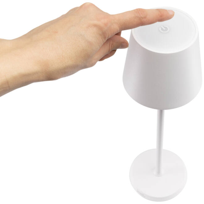 Tafellamp Securit Feline LED oplaadbaar dimbaar wit