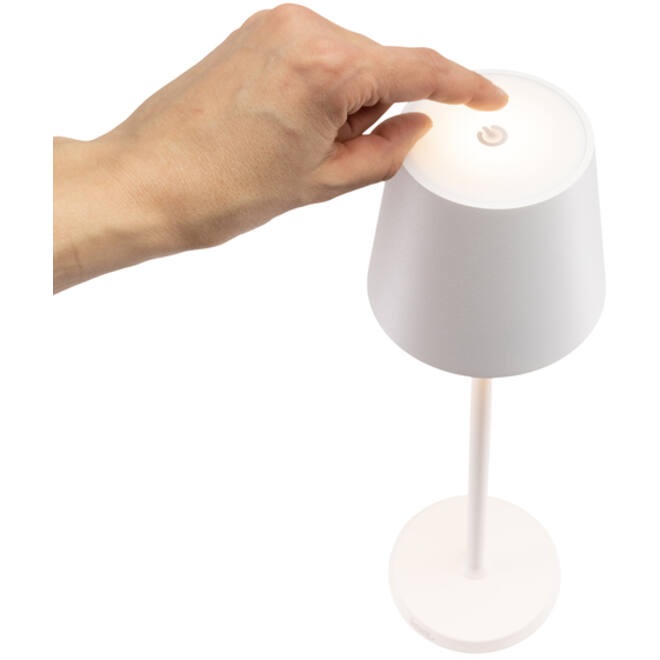 Tafellamp Securit Feline LED oplaadbaar dimbaar wit