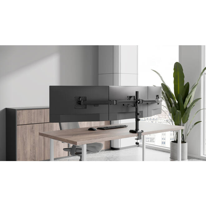 Monitorarm Neomounts NERO 3 schermen DS60 27 inch zwart
