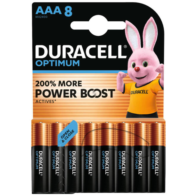 Batterij Duracell Optimum 8x AAA