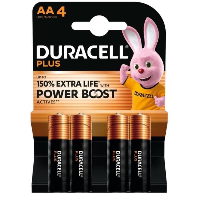 Batterij Duracell Plus Powerboost 4x AA