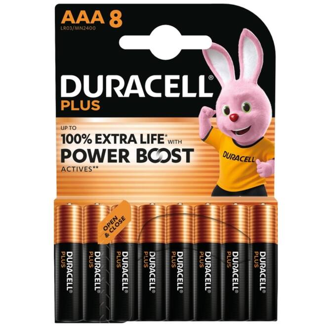 Batterij Duracell Plus Powerboost 8x AAA