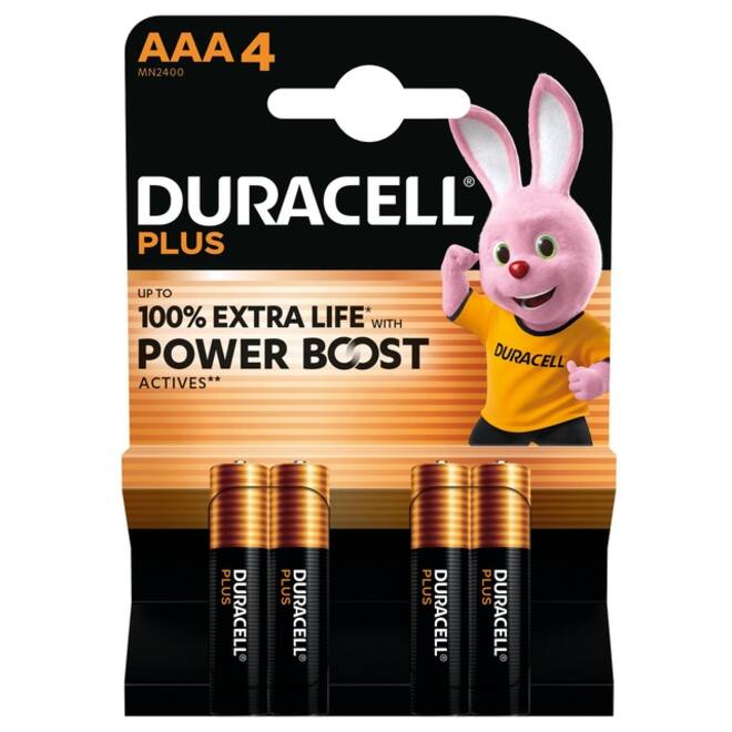 Batterij Duracell Plus Powerboost 4x AAA