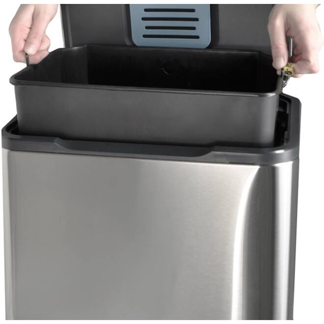 Pedaalemmer Desq 40 liter rvs zilver