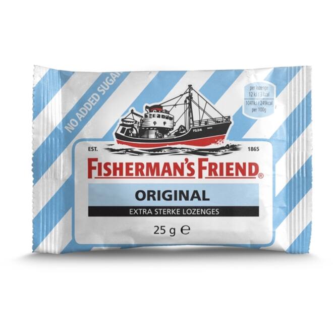 Keelpastilles Fisherman's Friend original extra sterk zak 25 gram