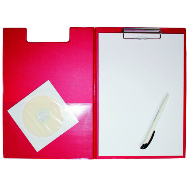 Klembordmap MAUL A4 staand PVC met penlus rood