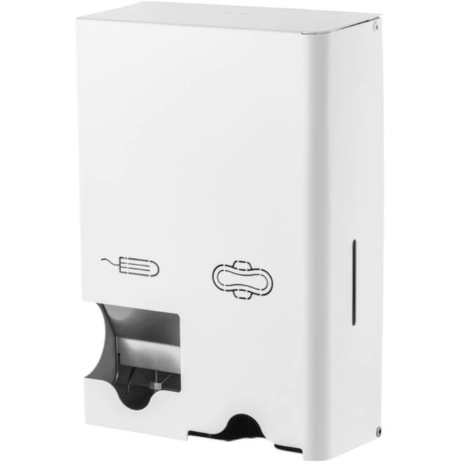 Dameshygiënedispenser MediQo-line klein RVS wit