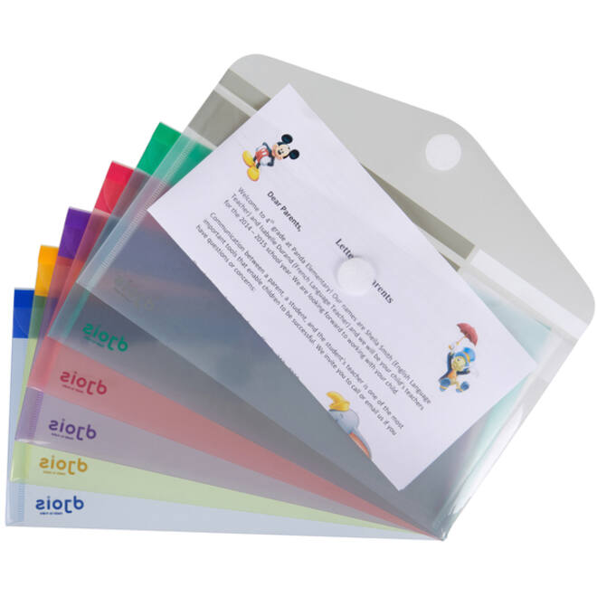 Enveloptas Djois Color Collection horizontaal 250x135mm assorti