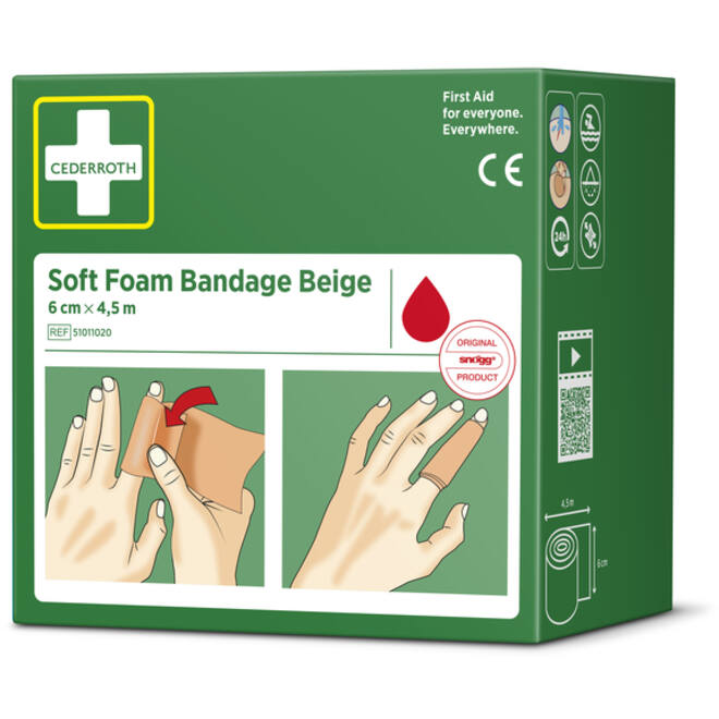 Bandage Cederroth Soft Foam 6cmx4,5m beige