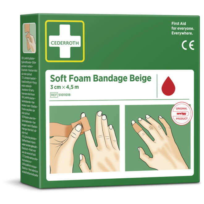 Bandage Cederroth Soft Foam 3cmx4,5m beige
