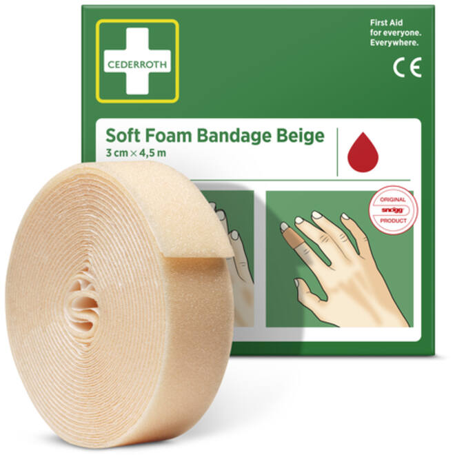 Bandage Cederroth Soft Foam 3cmx4,5m beige