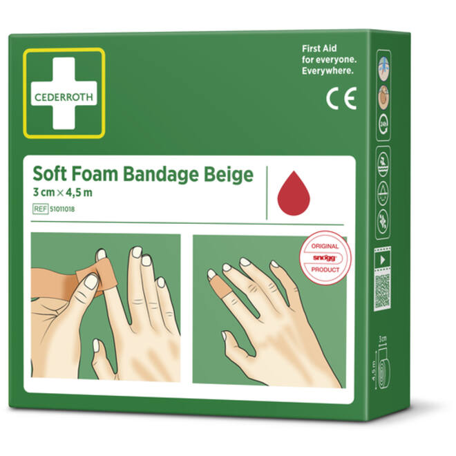 Bandage Cederroth Soft Foam 3cmx4,5m beige