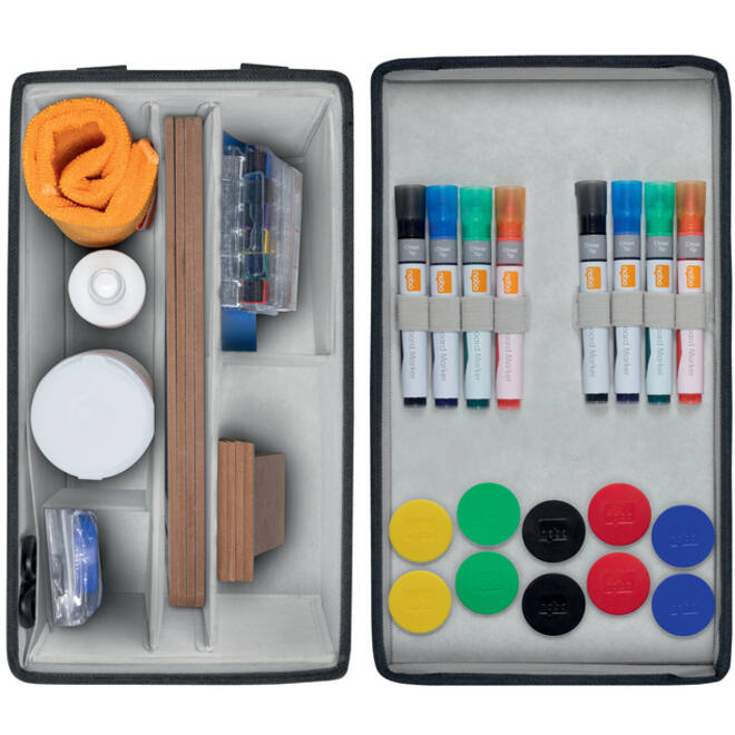 Whiteboard accessoire kit Nobo in draagtas